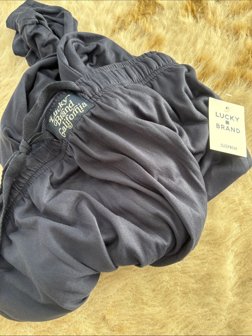 Lucky Brand Dark Navy Drawstring Sleep Shorts